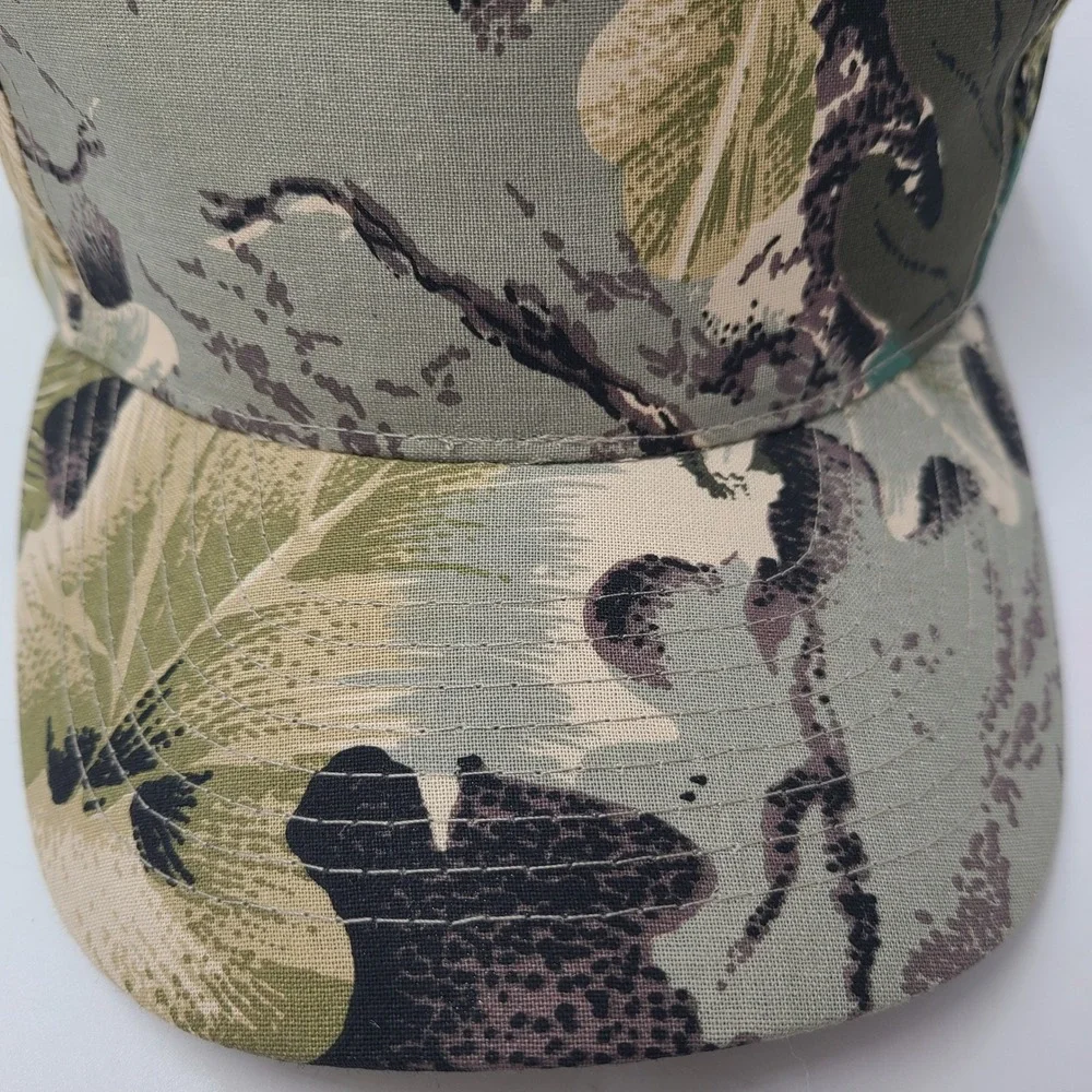Vintage Camo Hat Snapback Green‎ Beige Blank Plain Camouflage Hunting Outdoors